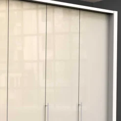 Wohnen Breiter Schlafzimmerschrank in Cremefarben - Zidarie