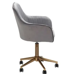 Wohnen Bürostühle*Büro Drehstuhl aus Samt in Grau - Horn