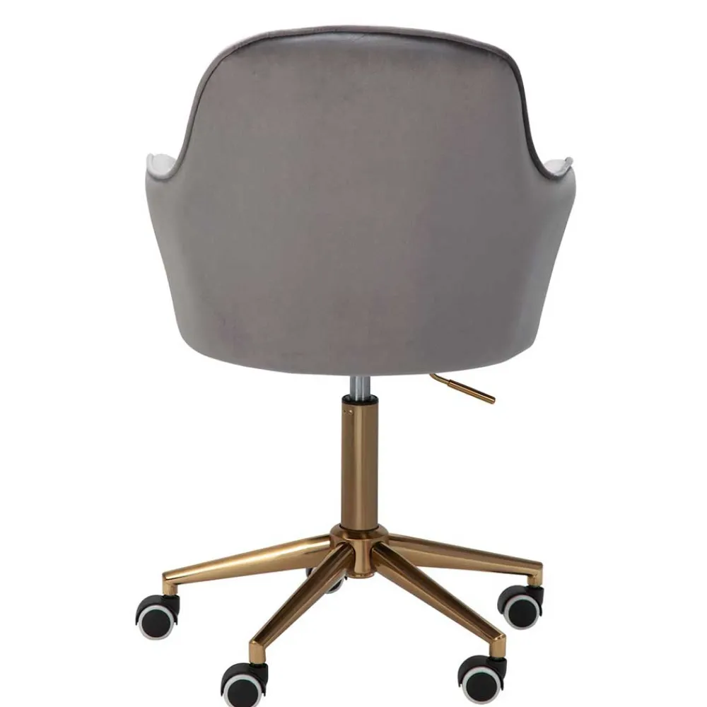 Wohnen Bürostühle*Büro Drehstuhl aus Samt in Grau - Horn