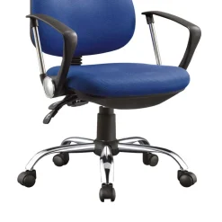 Wohnen Bürostühle*Büro Drehstuhl in Blau & Chrom - Kedany