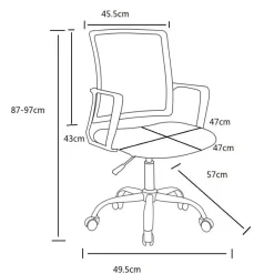 Wohnen Bürostühle*Büro Drehstuhl in Grau & Chrom - Albertoni