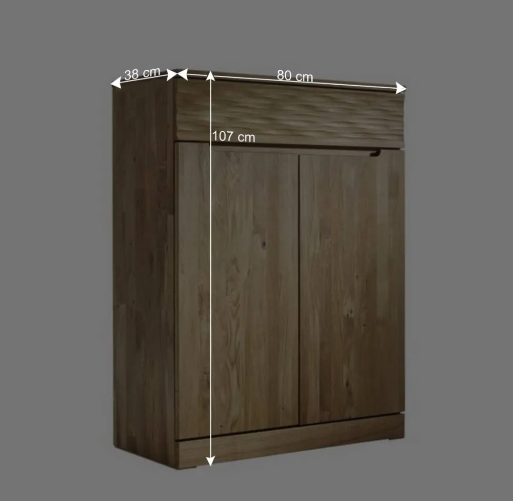 Wohnen Flurkommoden|Esszimmerschränke*Büro Kommode Natrius aus Wildeiche Massivholz