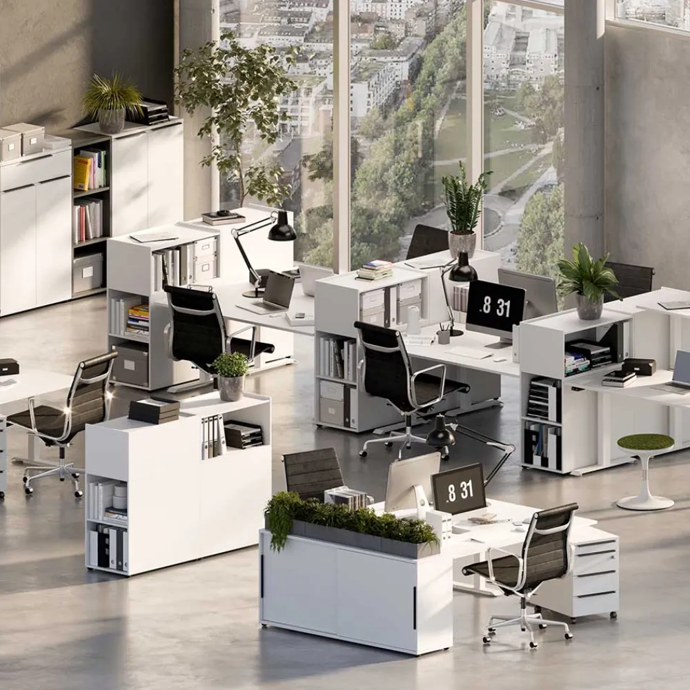 Wohnen Büro Raumteiler Regal in Weiß - Sparkle