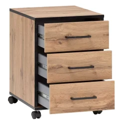 Wohnen Büro Rollcontainer in Eiche Optik - Zustic