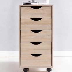 Wohnen Rollcontainer*Büro Rollcontainer mit fünf Schubladen - Mavricara
