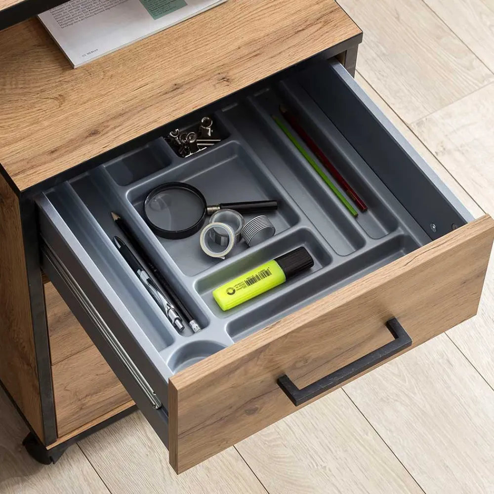 Wohnen Home Office Möbel|Büro Komplett*Büro Schreibtisch & Regal Set - Zustic (dreiteilig)