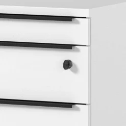 Wohnen Büro Schreibtisch Rollcontainer in Weiß - Sparkle