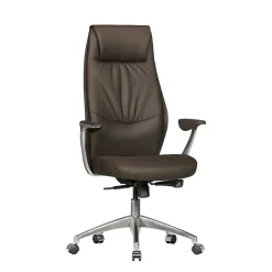 Wohnen Braune Möbel|Bürostühle*Büro Schreibtischsessel in Braun Leder - Mallavi