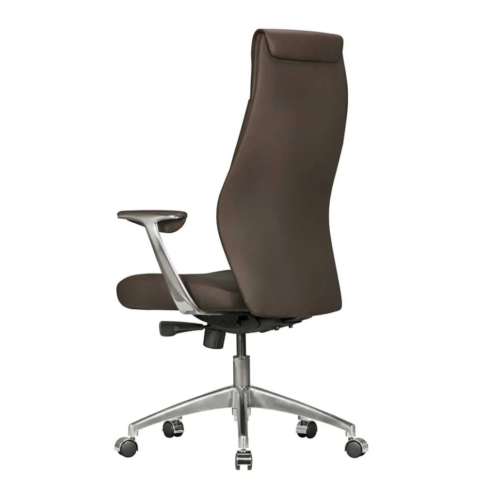Wohnen Braune Möbel|Bürostühle*Büro Schreibtischsessel in Braun Leder - Mallavi