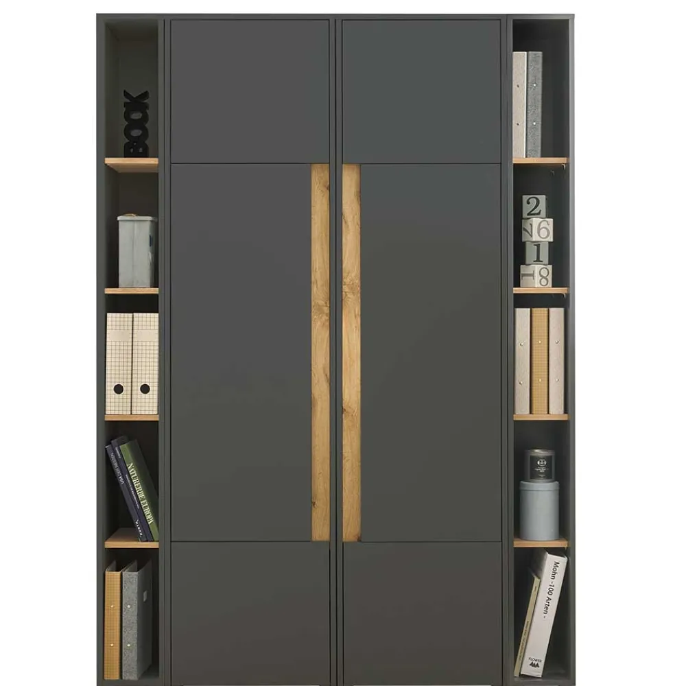 Wohnen Graue Möbel|Home Office Möbel*Büro Stauraum Möbel Schränke Regale - Ahilav (vierteilig)