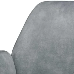 Wohnen Bürostühle*Büro Velours Drehstuhl in Grau auf Rollen - Rasmus