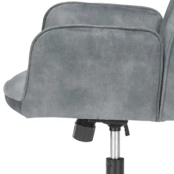 Wohnen Bürostühle*Büro Velours Drehstuhl in Grau auf Rollen - Rasmus