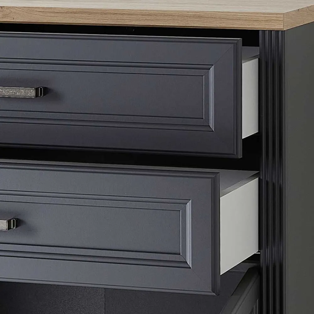 Wohnen Home Office Möbel|Büro Komplett*Büro Wohnwand im Landhaus Stil - Joe (dreiteilig)