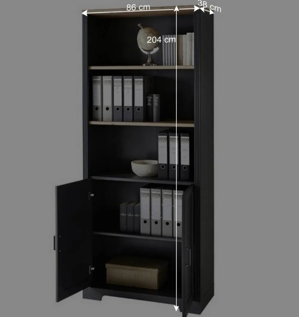 Wohnen Home Office Möbel|Büro Komplett*Büro Wohnwand im Landhaus Stil - Joe (dreiteilig)