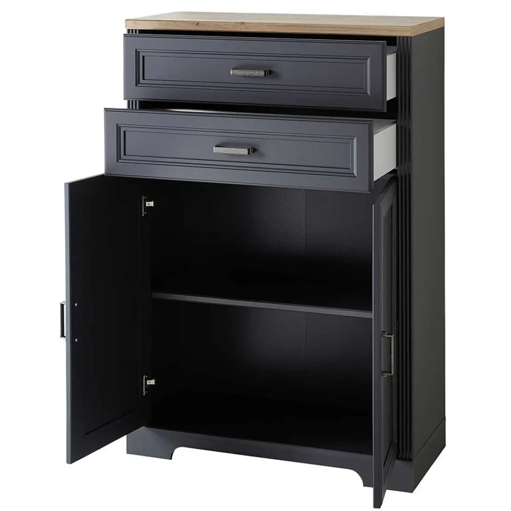 Wohnen Home Office Möbel|Büro Komplett*Büro Wohnwand im Landhaus Stil - Joe (dreiteilig)