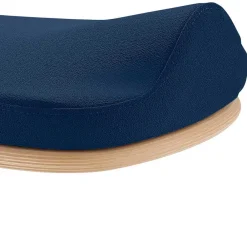 Wohnen Barhocker*Bürohocker aus Holz mit Stoff in Blau - Alicudi