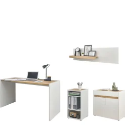 Wohnen Home Office Möbel|Büro Komplett*Büromöbel Kombination modern - Nonessia (vierteilig)