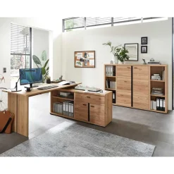 Wohnen Büromöbel Kombination teilmassiv - Emly (sechsteilig)