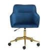 Wohnen Bürostühle*Bürostuhl in Blau mit Gold - Continento