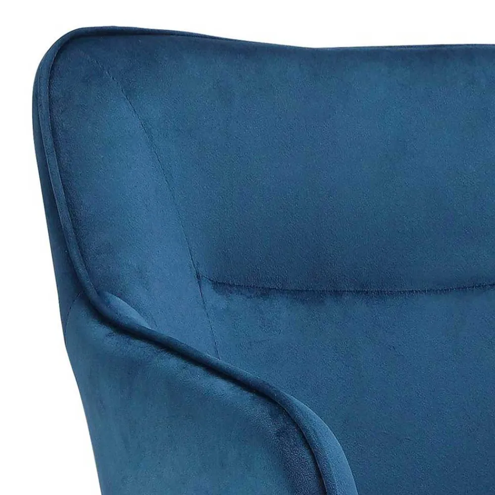 Wohnen Bürostühle*Bürostuhl in Blau mit Gold - Continento