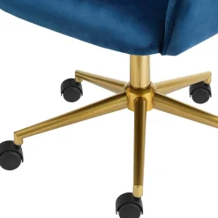 Wohnen Bürostühle*Bürostuhl in Blau mit Gold - Continento