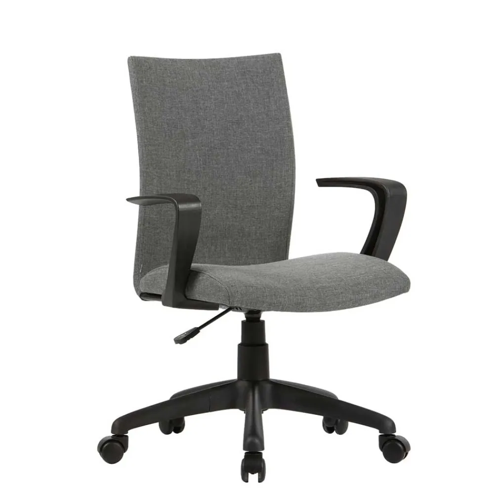 Wohnen Bürostühle*Bürostuhl in Grau mit Armlehnen - Lucasz