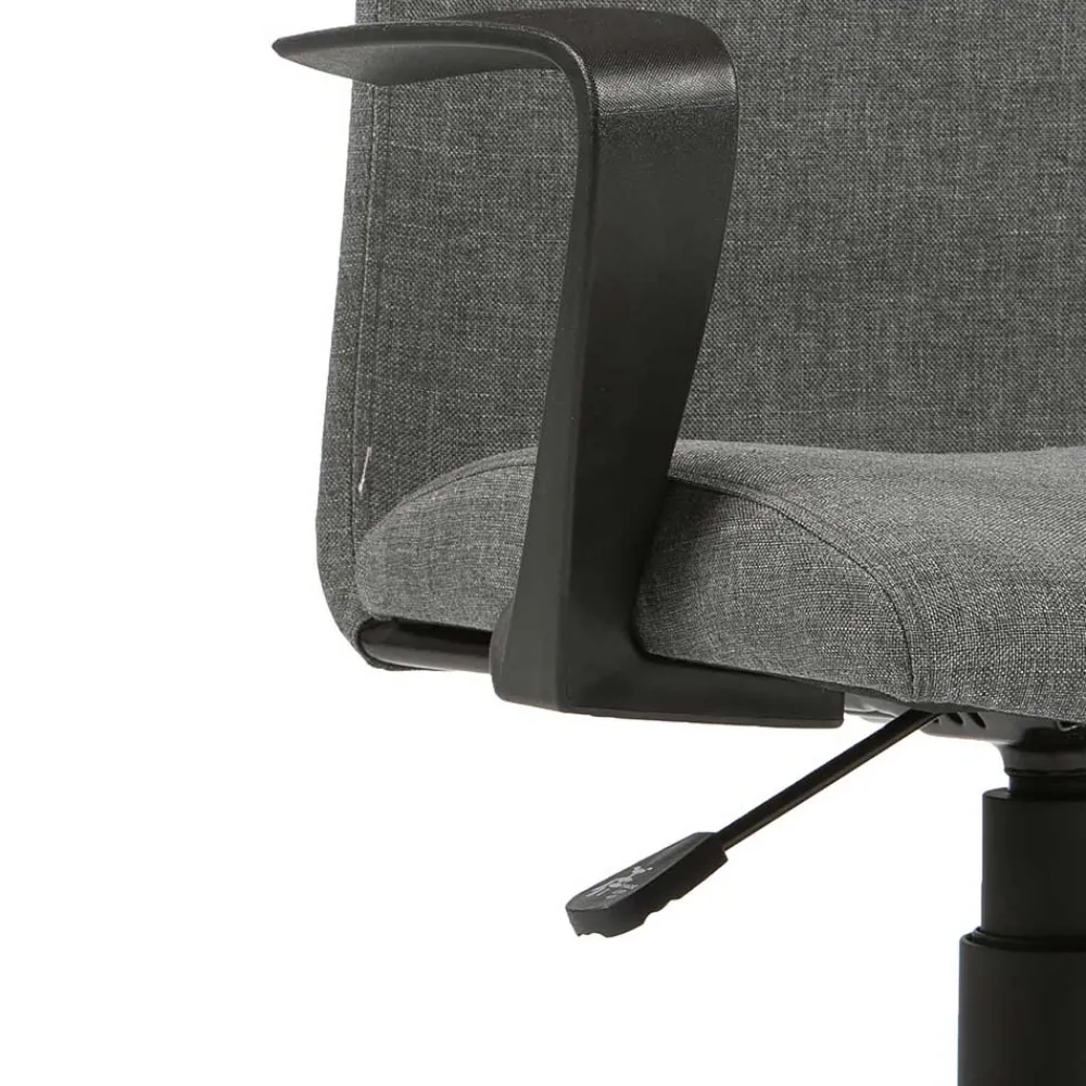 Wohnen Bürostühle*Bürostuhl in Grau mit Armlehnen - Lucasz