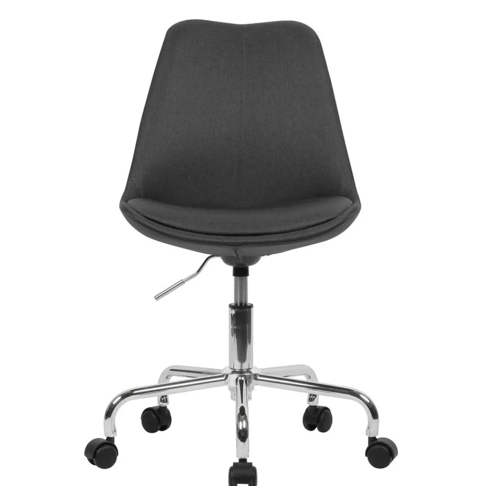 Wohnen Bürostuhl in Schwarz & Chrom - Durioso