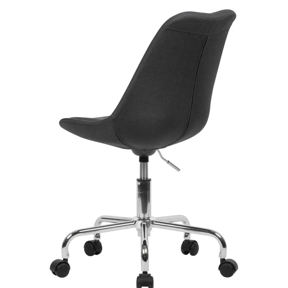 Wohnen Bürostuhl in Schwarz & Chrom - Durioso