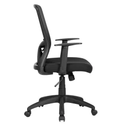 Wohnen Bürostuhl in Schwarz aus Mesh und Stoff - Suvanica