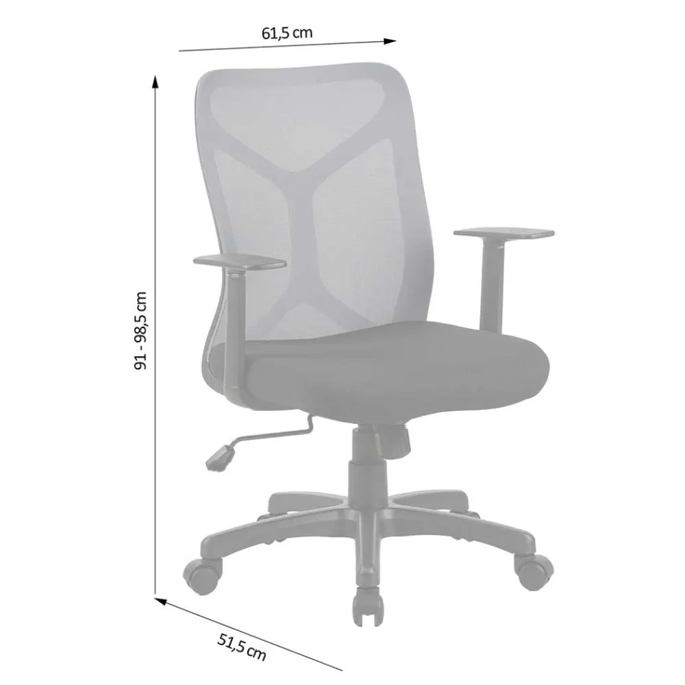 Wohnen Bürostuhl mit hoher Lehne und Lendenwirbelstütze - Annet