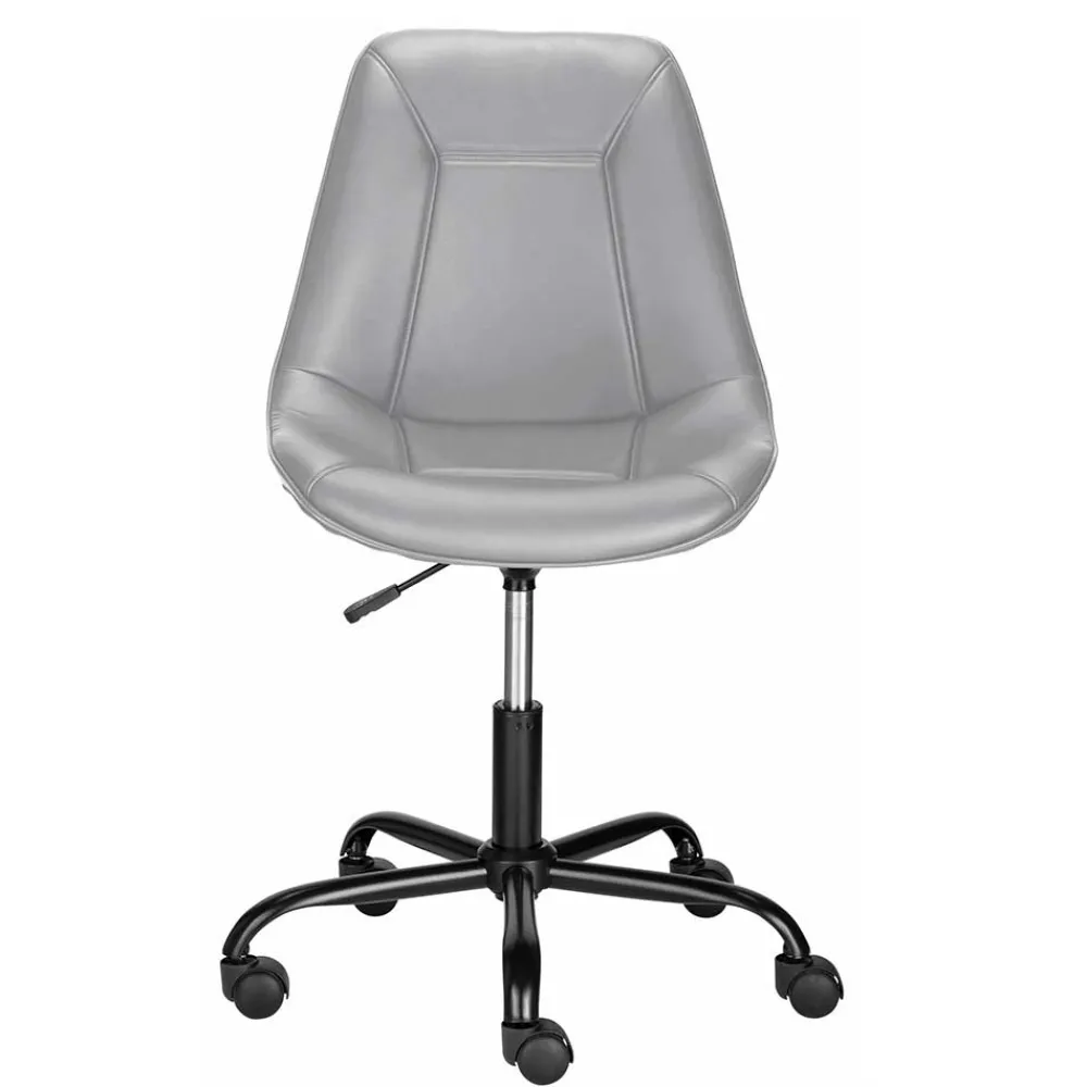 Wohnen Bürostuhl mit Schalensitz in Grau Kunstleder - Formation