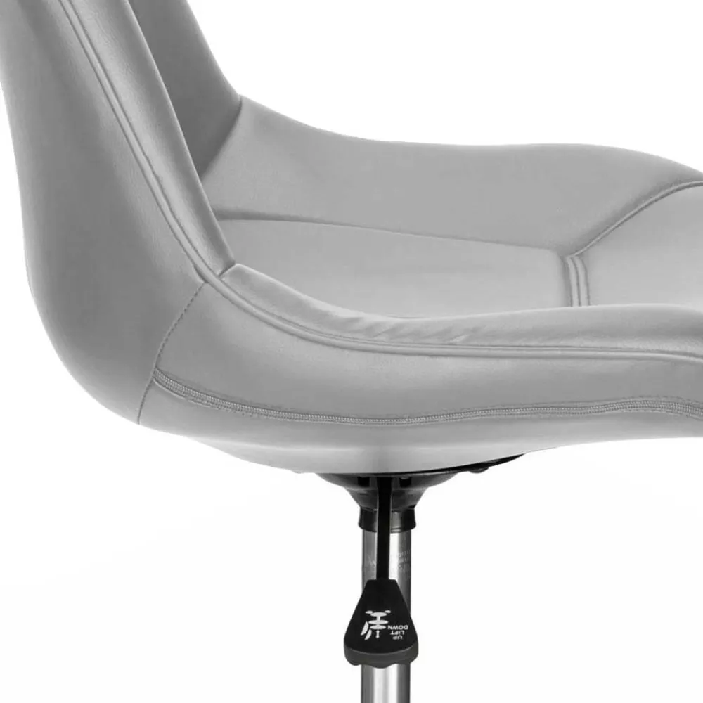 Wohnen Bürostuhl mit Schalensitz in Grau Kunstleder - Formation