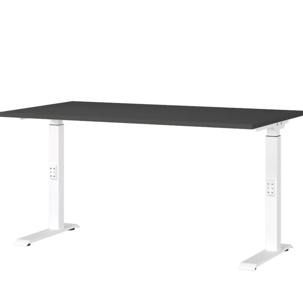 Wohnen Bürotisch in Dunkelgrau mit Weiß - Vlatin