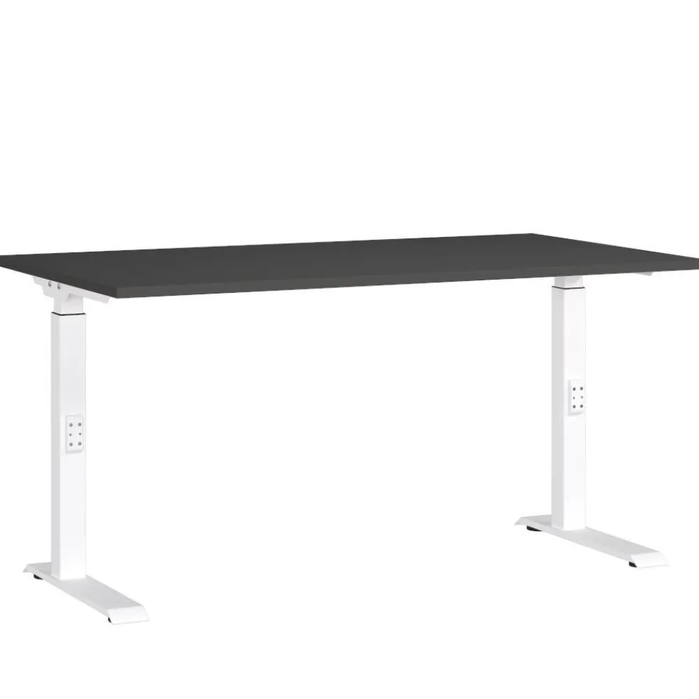 Wohnen Bürotisch in Dunkelgrau mit Weiß - Vlatin