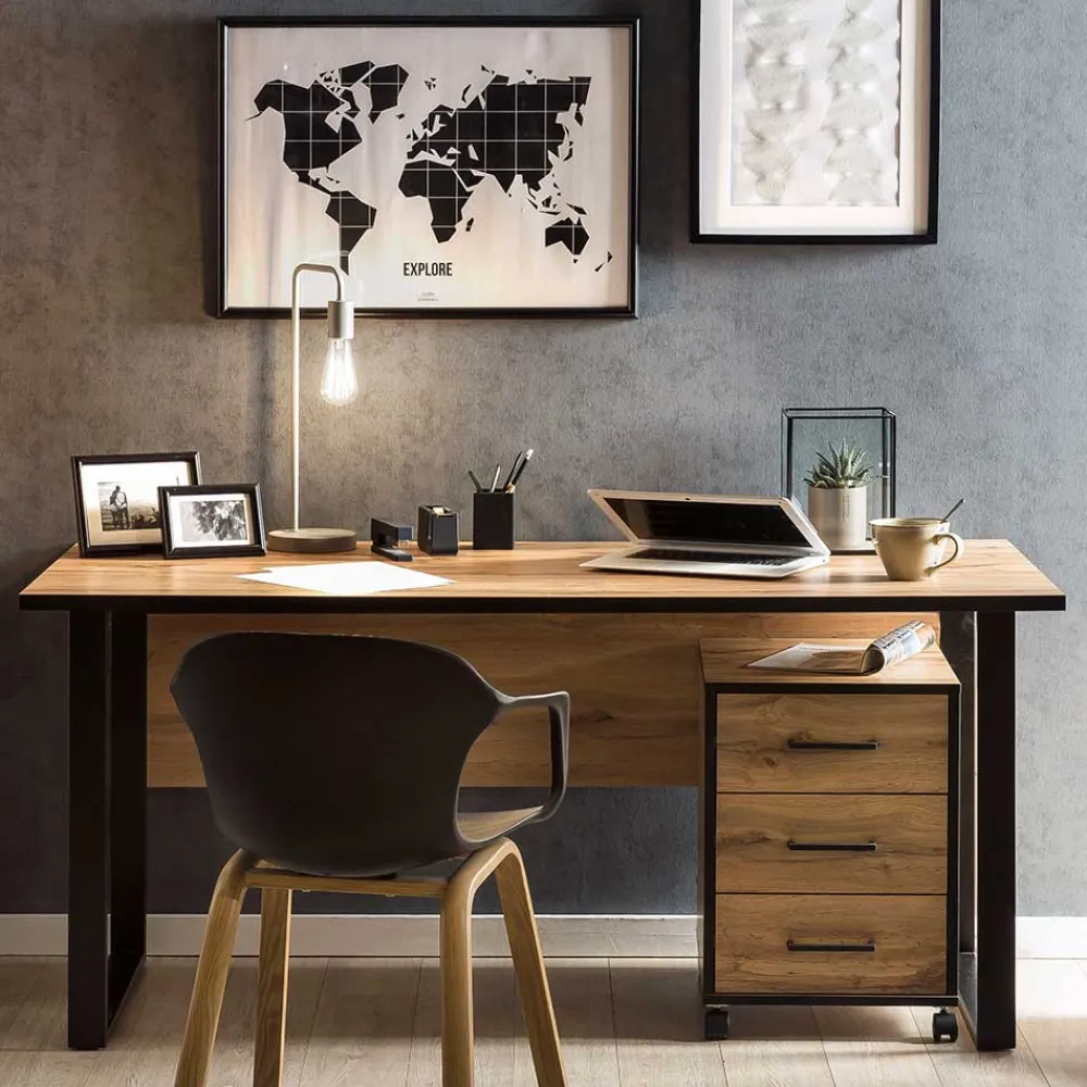 Wohnen Bürotische*Bürotisch Schreibtisch in Holzoptik Eiche - Zustic