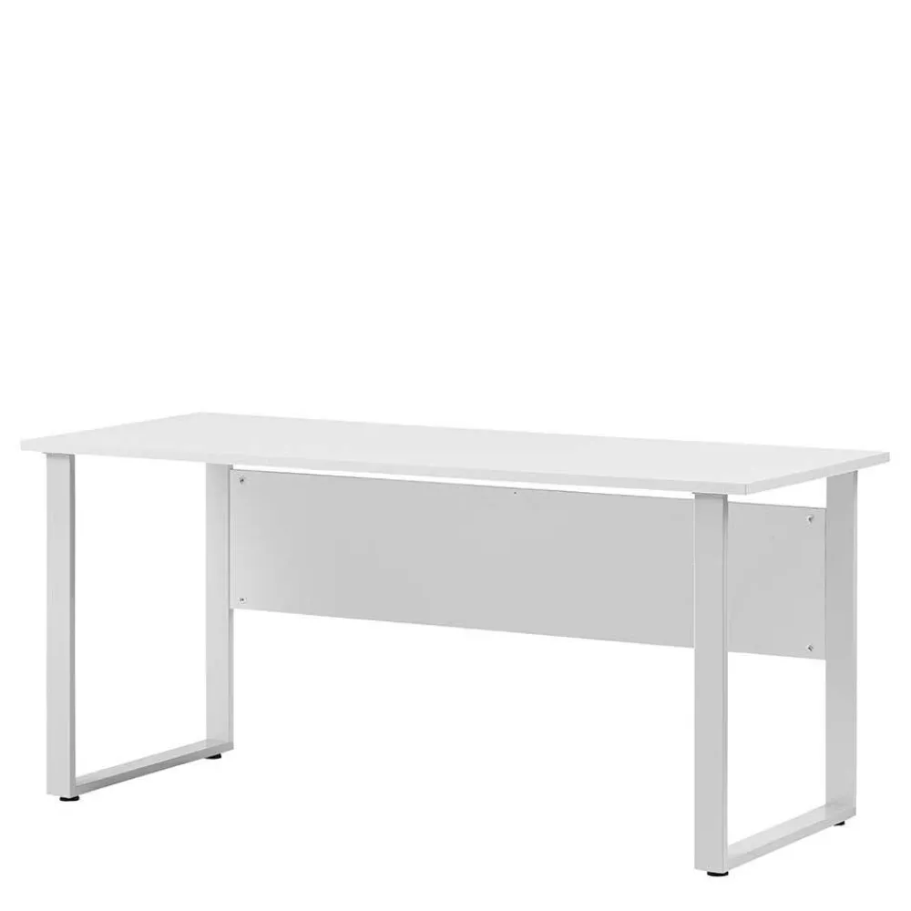 Wohnen Bürotische*Bürotisch Schreibtisch in Lichtgrau - Bowsla