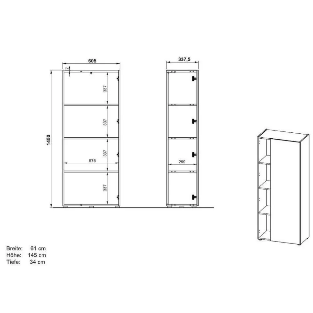 Wohnen Bürotisch und Schränke Set - Casai (dreiteilig)