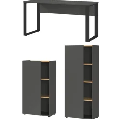 Wohnen Bürotisch und Schränke Set - Casai (dreiteilig)