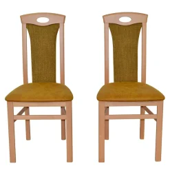 Wohnen Stühle|Küchenstühle*Buche Küchenstühle gepolstert - Charinas (2er Set)