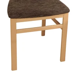 Wohnen Buche Stühle mit Strukturstoff Masuza in Mocca Braun meliert (2er Set)