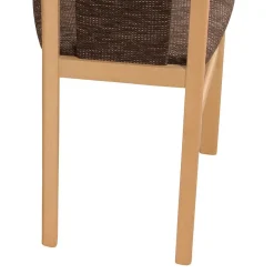 Wohnen Buche Stühle mit Strukturstoff Masuza in Mocca Braun meliert (2er Set)