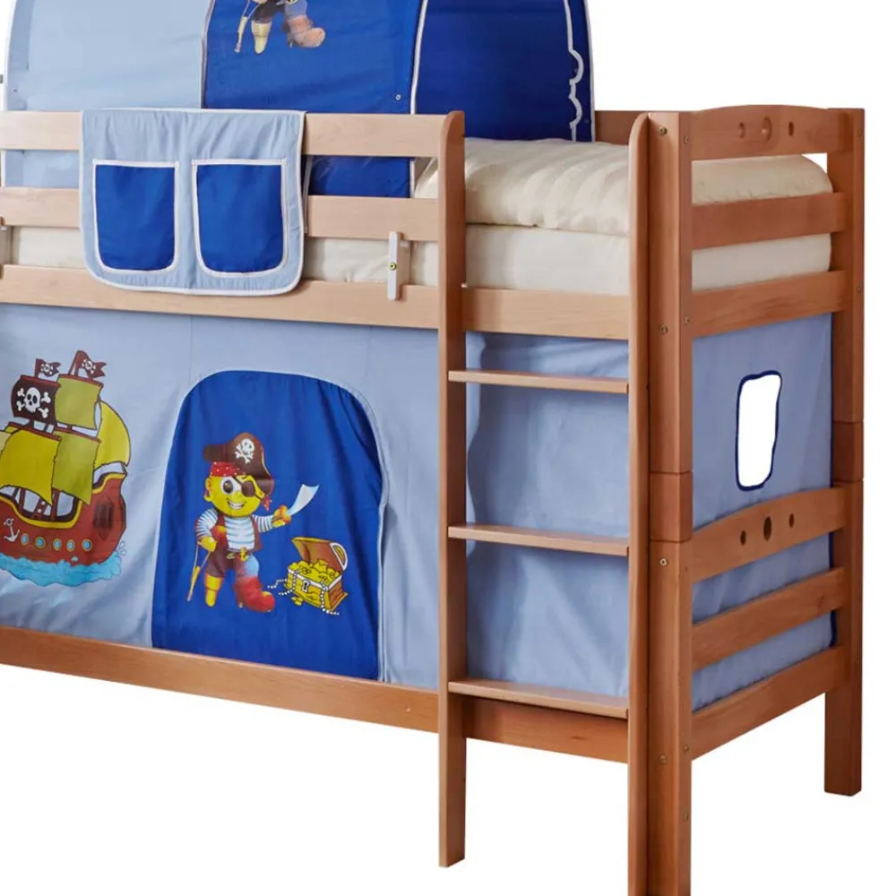 Wohnen Kinderbetten*Buche Stockbett für Jungen mit Rutsche - Leonie