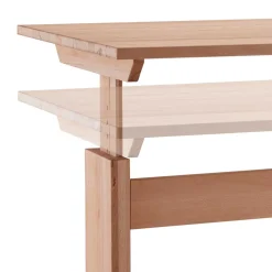 Wohnen Massivholzmöbel|Tische*Buchenholz Schreibtisch höhenverstellbar per Raster - Bash