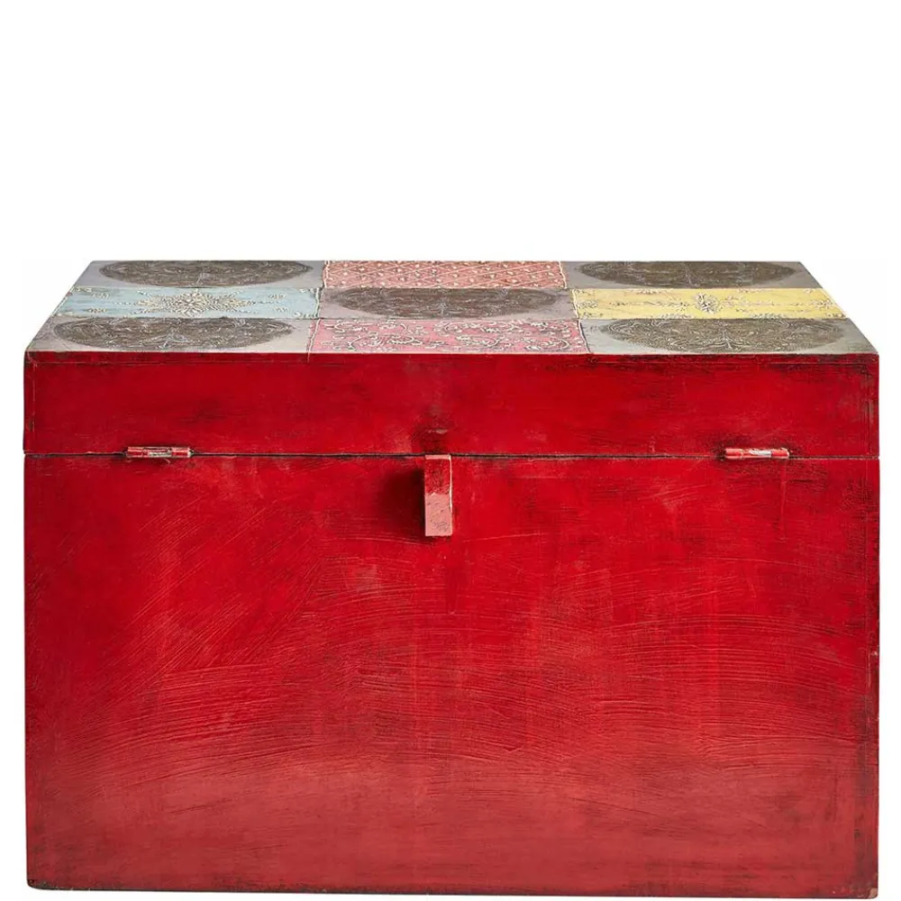 Wohnen Bunte Holztruhe im Orientalischen Stil - Lilano