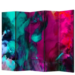 Wohnen Paravents*Bunter Paravent in Blau Grün Pink Rot - Tageda
