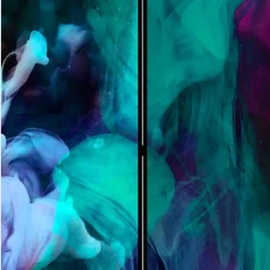 Wohnen Paravents*Bunter Paravent in Blau Grün Pink Rot - Tageda