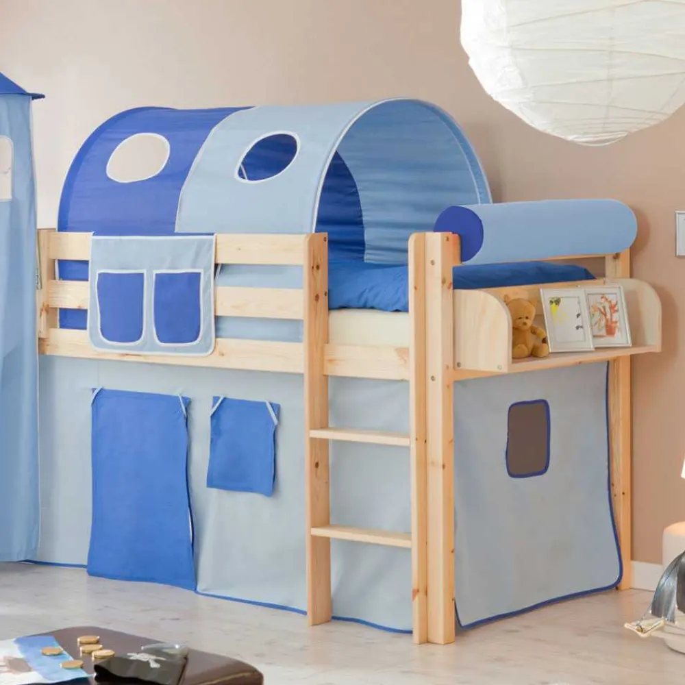 Kinder Wohnen Burg Hochbett Omy mit Rutsche