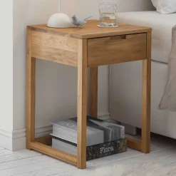 Wohnen 45c60c40 Massivholz Nachtkonsole mit Bügelgestell - Egina