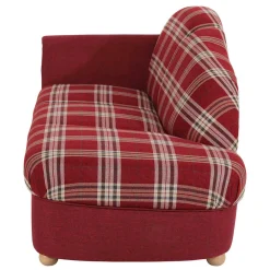 Wohnen Chaiselongue mit Karostoff in Rot - Lyatea